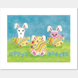 Hoppy Easter - Cute Easter Eggs Posters and Art